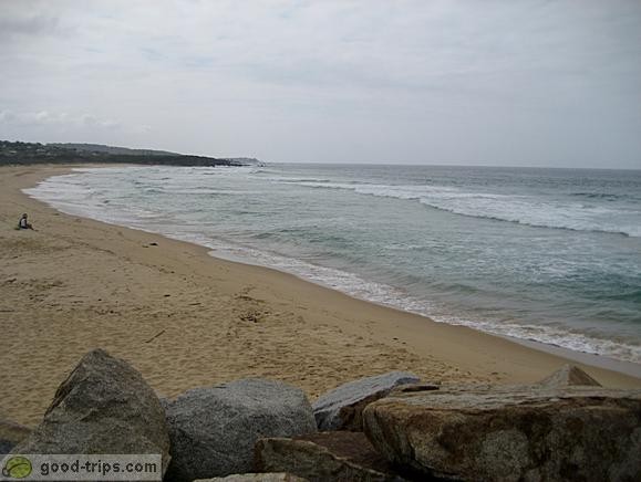 Long sandy beach in Narooma