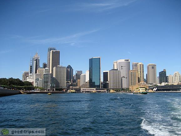 Circular Quay <br> Sydney skyline behind Circular Quay