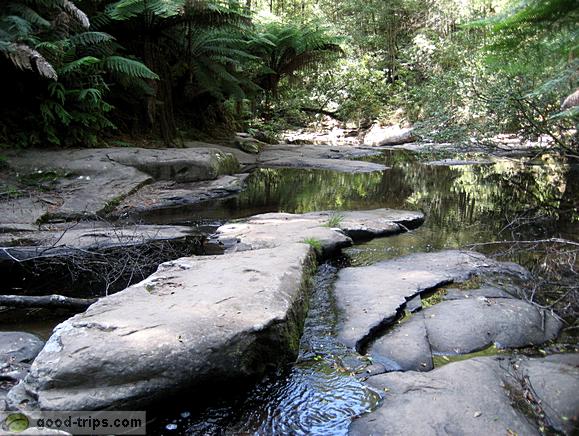 View of the place on the opposite side of Erskine Falls