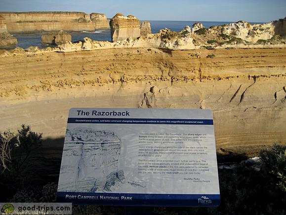 Port Campbell National Park - Information board Razorback