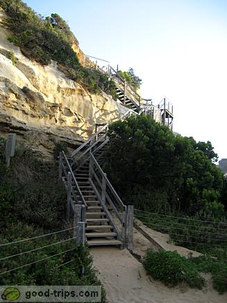 Staircase to the Loch Ard Gorge