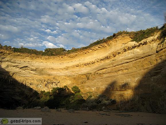 View of the cliffs from Loch Ard Gorge