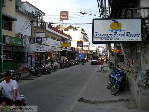 Koh Samui street near Chaweng beach