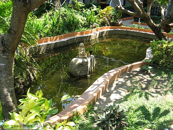 Pond in front of Seascape Beach Hotel