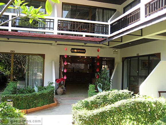Entrance to the resort reception