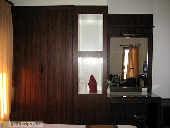 Wardrobe for clothes and mirror