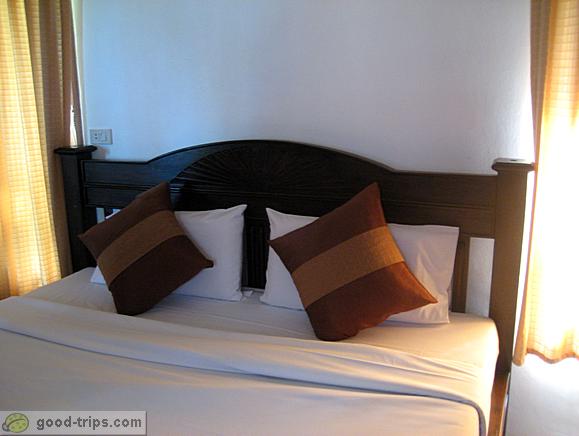 Pillows on bed