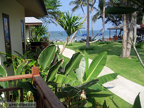 View from terrace of bungalow at Promtsuk Buri resort