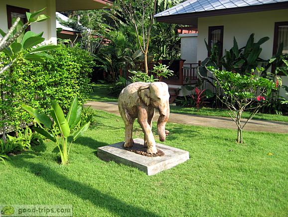 Resort <br> Elephant statue in the resort